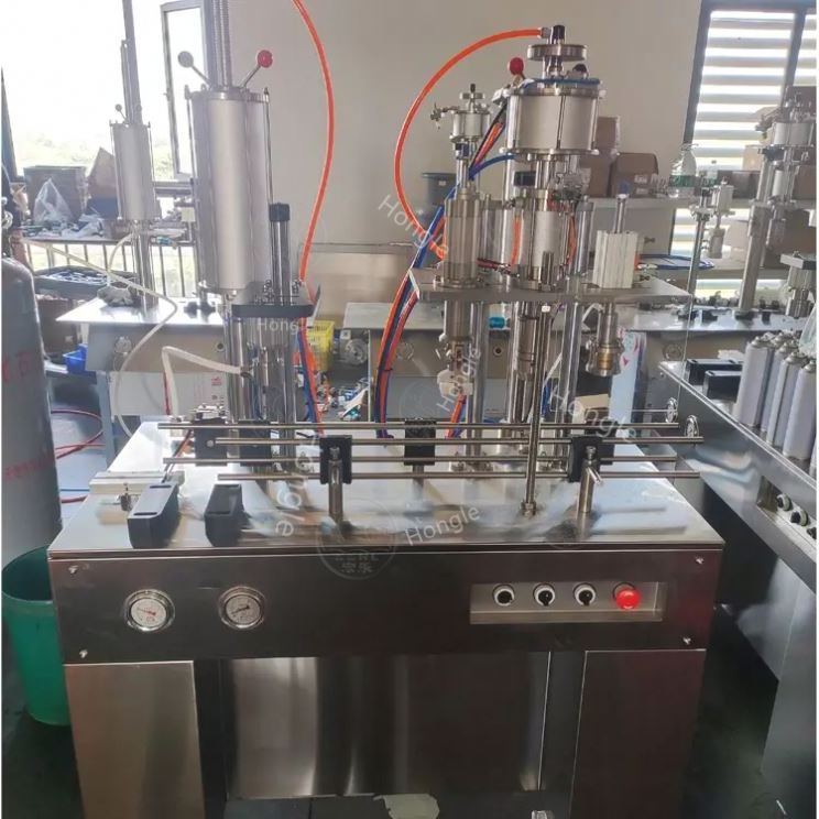 Factory Price Inhaler Bottle For Sale Automatic Aerosol And Crimping Alcohol Spray Filling Machine