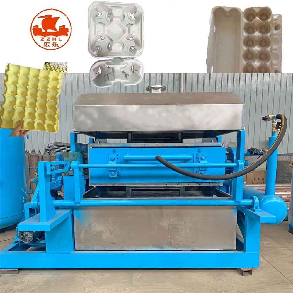 Paper Egg Tray Making Manufacturing Machine Egg Tray Pulp Molding Making Machine Automatic With Hot Press Machine