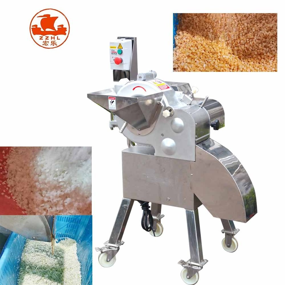 Automatic Potato Chips Cutting Dicing Machine Onion Garlic Ginger Potato Carrot Cube Dicer