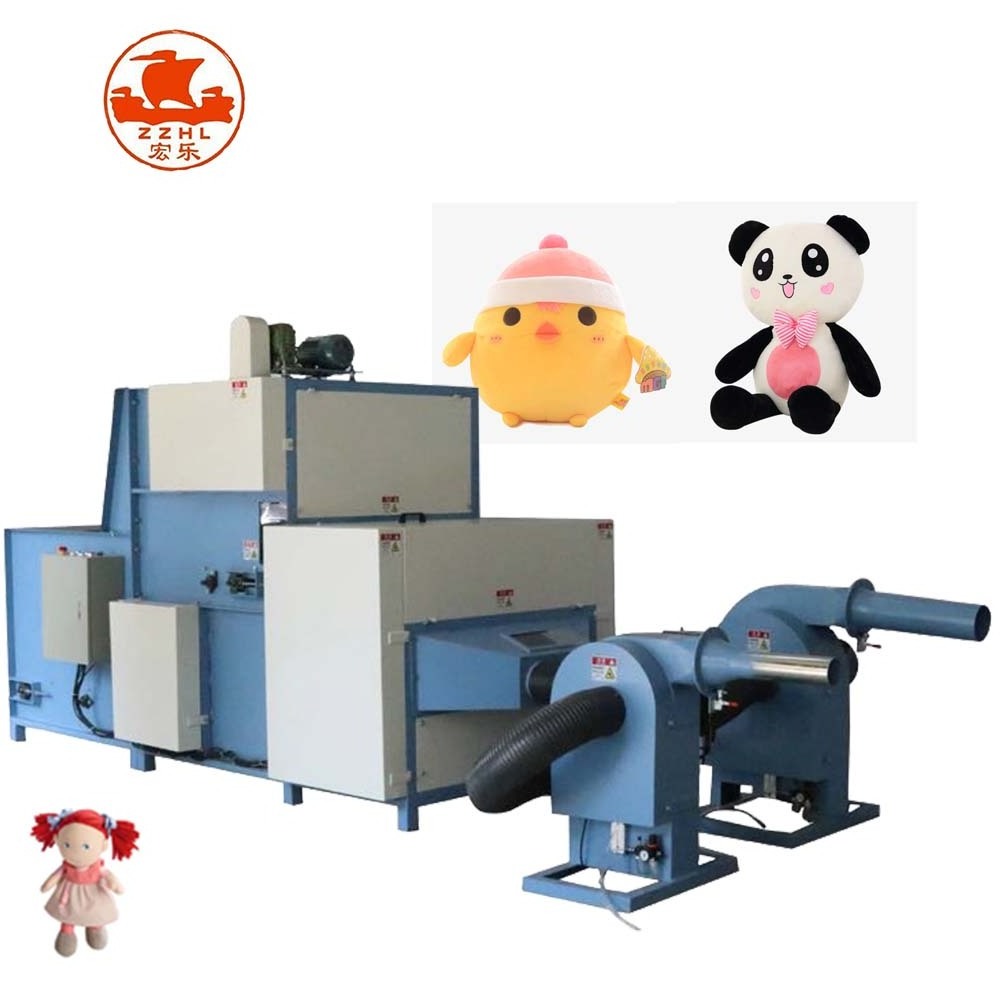 Teddy Bear Soft Toy Polyester Fiber Filling Stuffing Machine For Sale