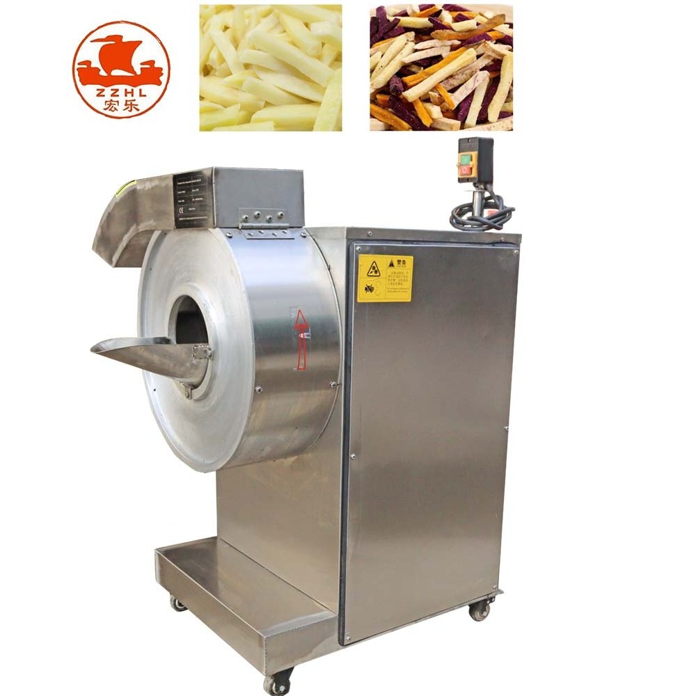 Small Fresh Sweet Potato Chips Making Cutting And Frying Machine Industrial French Fry Potato Chips Cutter