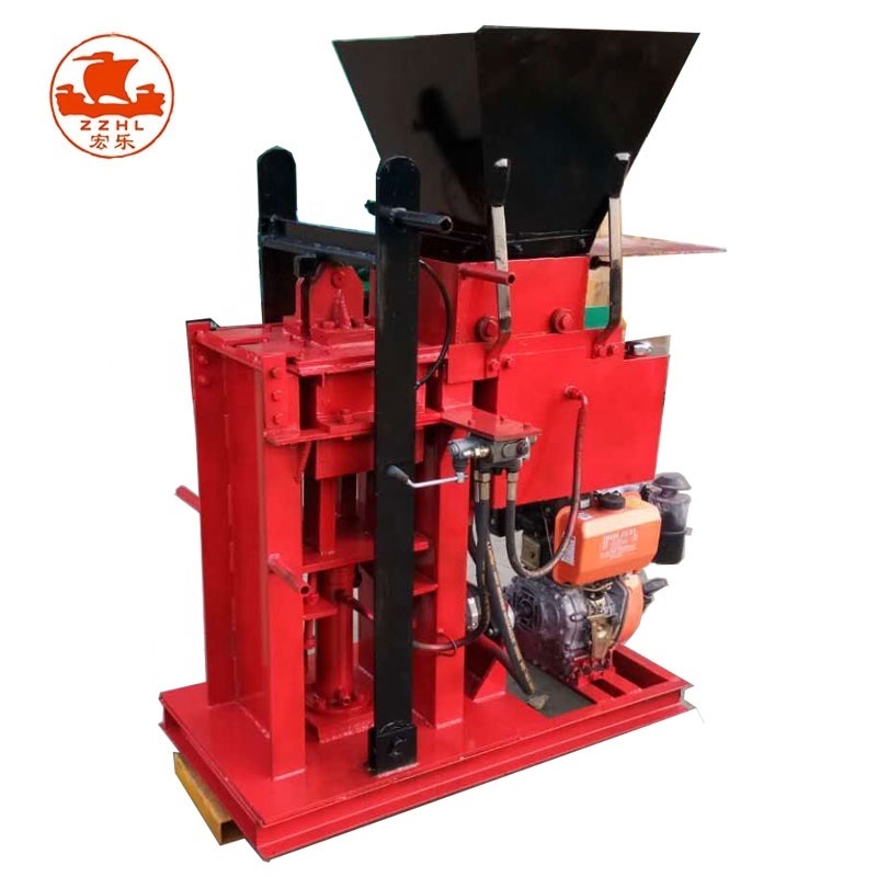 manual small concrete cement simple block brick making machine for small scale home industries