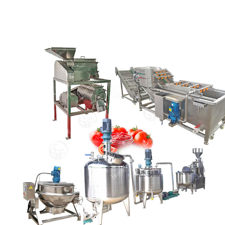 High Productivity Tomato Sauce Tomato Concentrate Production Line Machine Making Tomato Paste