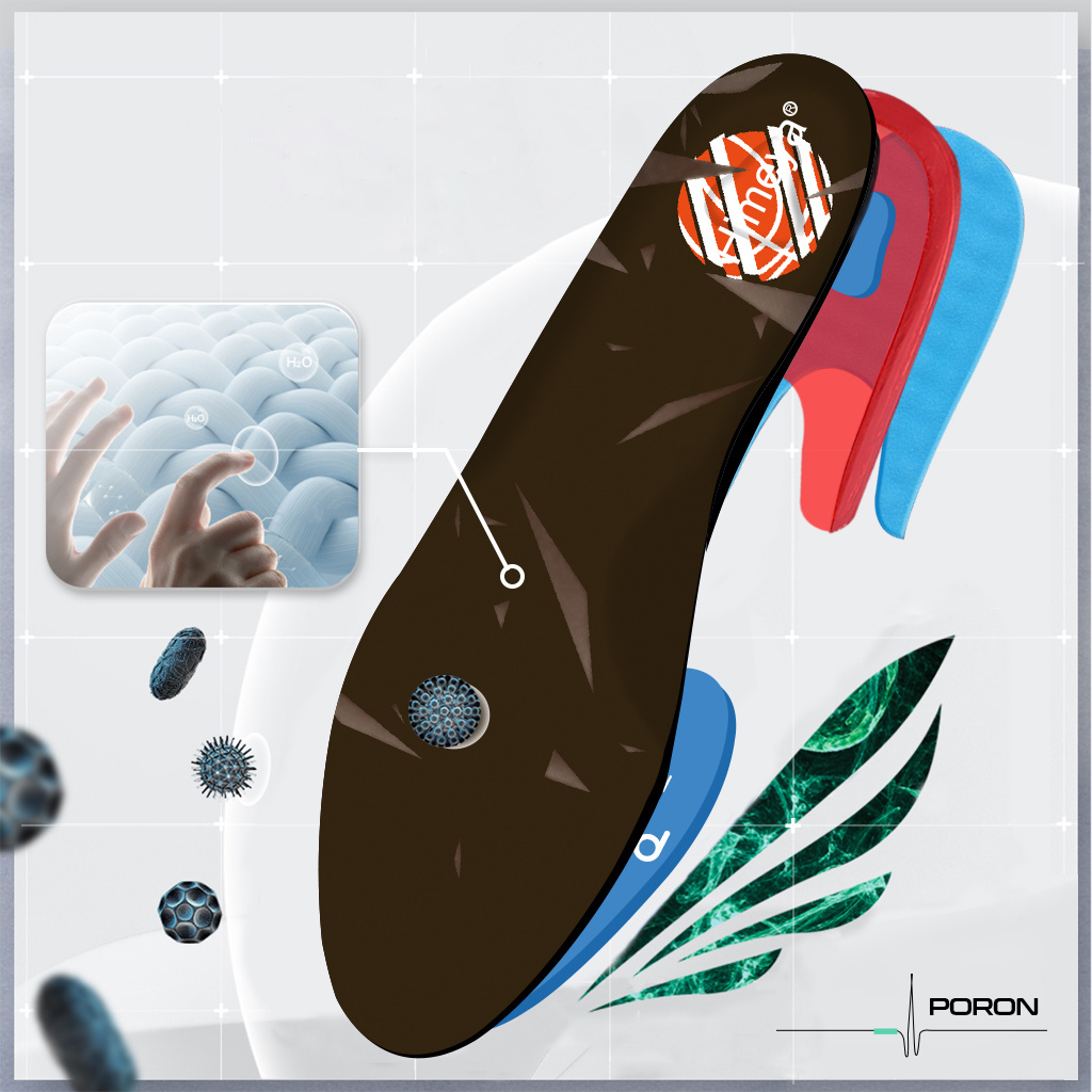 cushioning zoom air insole, heel pad foot patches and pain relief insert Air Cushion Poron Shock Absorption Insoles