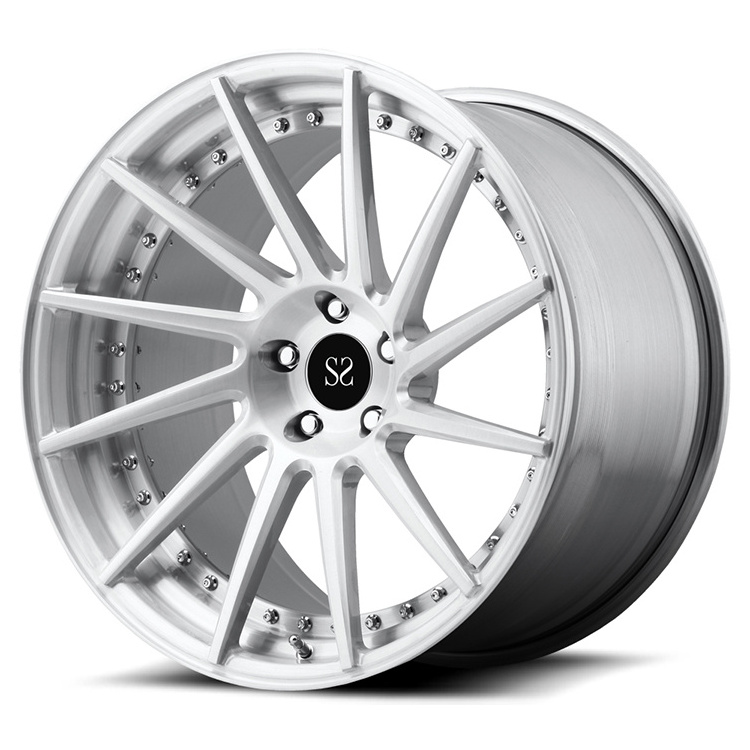 Matt Silver Custom Forged 2-PC Aluminum Alloy Rims with 5x112 For Benz CLS