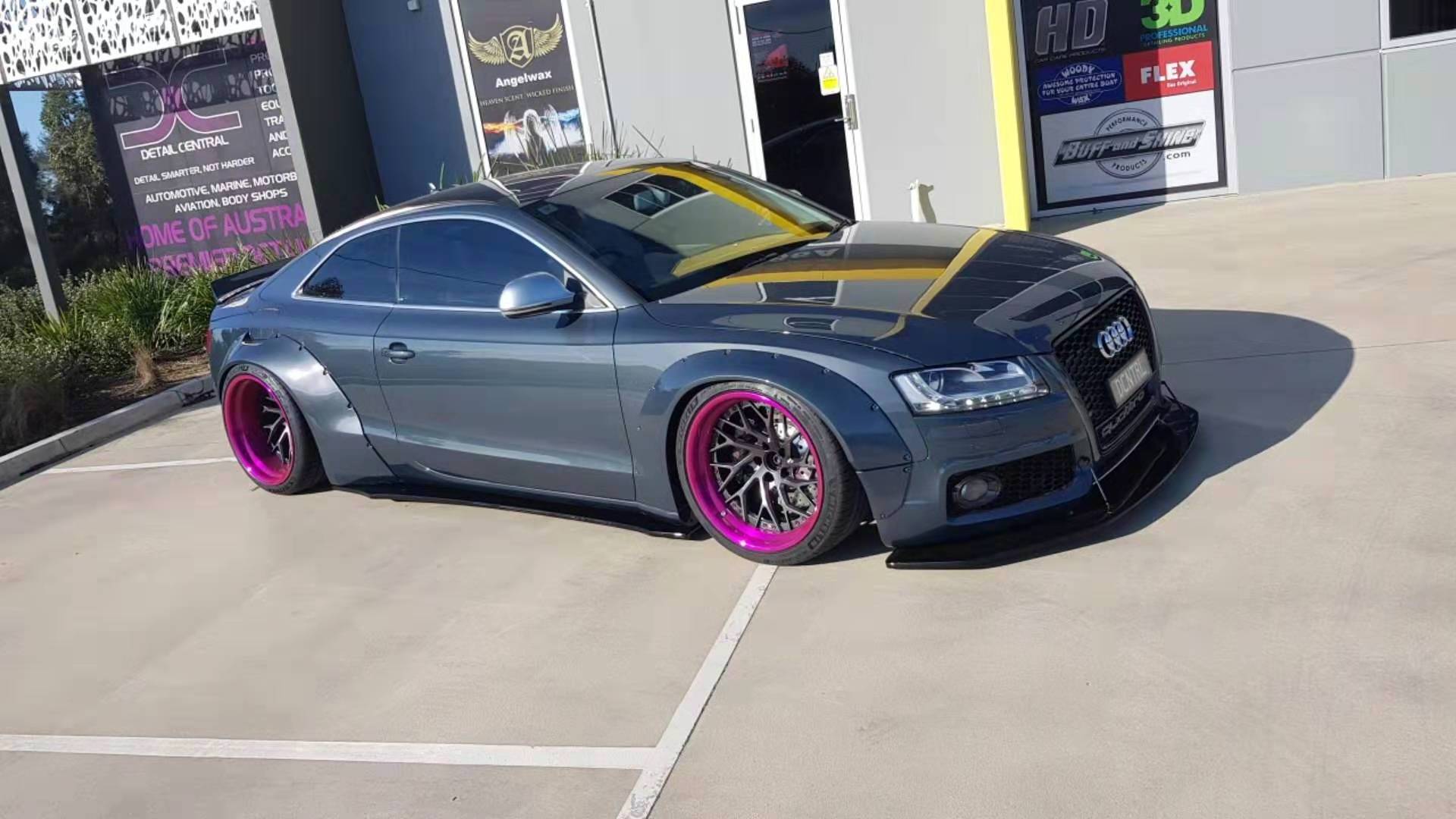 Matte Gun Metal Disc Lip Purple Aluminum Alloy Rims 2 Piece  19inch S5 19x9.5 19x12 Staggered Car Wheels