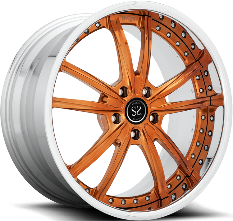 Orange Machine Face 2-pc 5x112 5x120 For GT50 BMW 525i Wheels 18 19 20 Inch Forged Alloy Fashion Rims