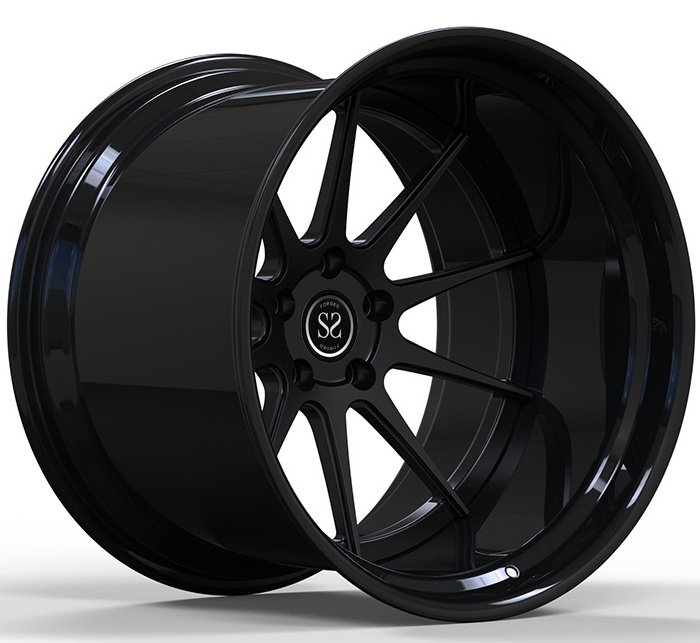 For  Corvette C8 Custom 19 20 21 22 and 23 inch 2-PC Forged Wheel Rims Gloss Black 5x120