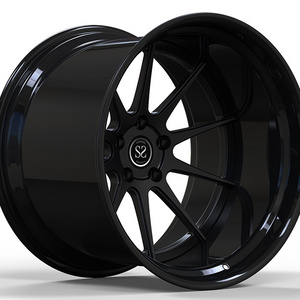 For  Corvette C8 Custom 19 20 21 22 and 23 inch 2-PC Forged Wheel Rims Gloss Black 5x120