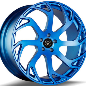 Forged Alloy Aluminum Wheels Blue Deep Dish 18 19 20 inch for Cars