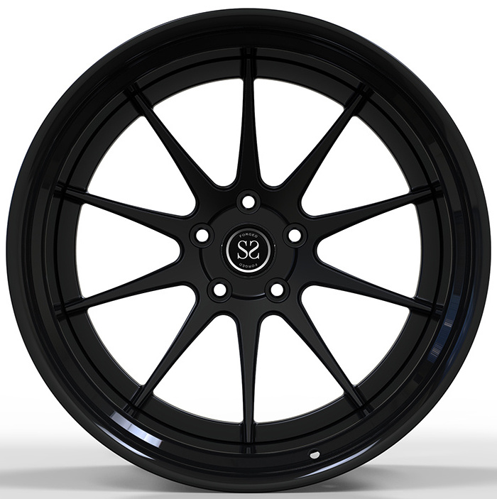 For  Corvette C8 Custom 19 20 21 22 and 23 inch 2-PC Forged Wheel Rims Gloss Black 5x120