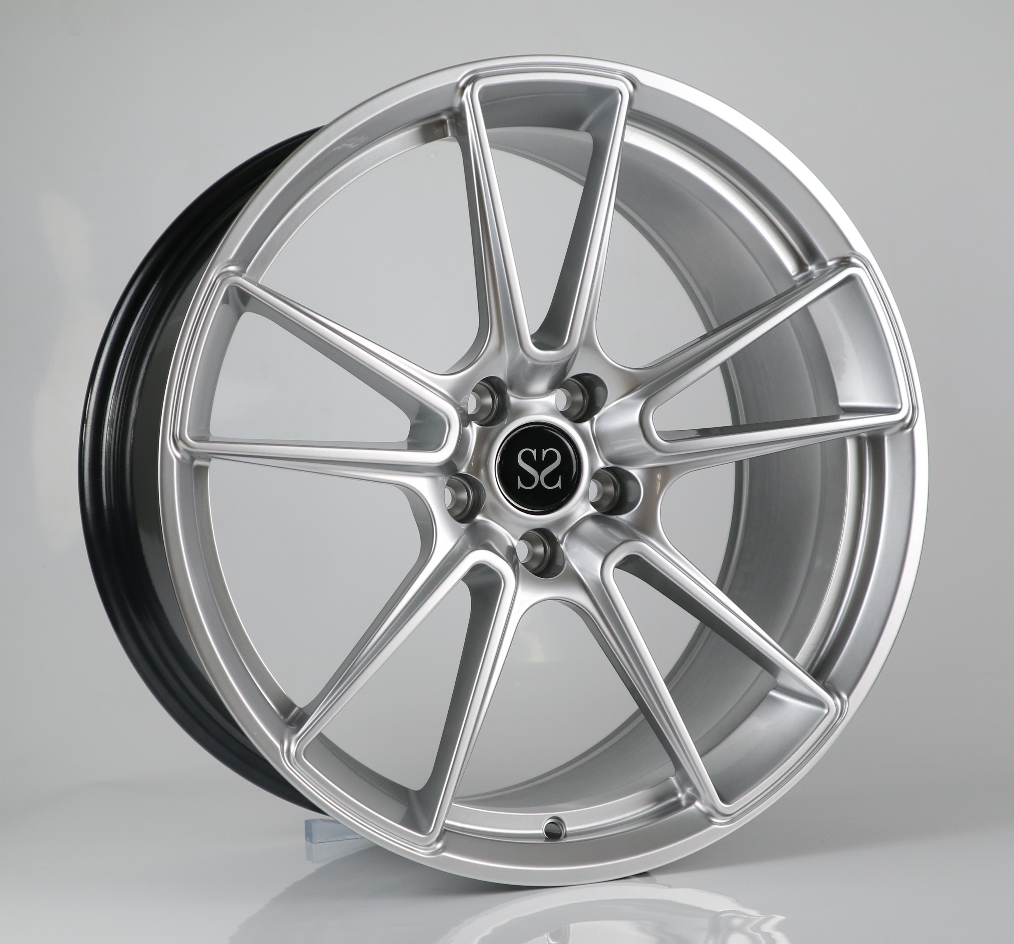 tuning 5x115 20 rims white custom deep dish concave forged rims wheels