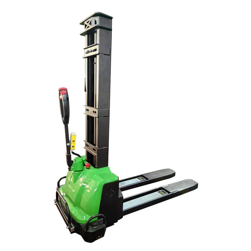 1000kg 1200kg self loading stacker portable pallet electric forklift full electric portable self loading lift stacker