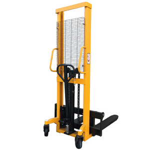 manual forklift with hand brake hand stacker hydraulic pallet high lift hochhubwagen manueller gabelstapler