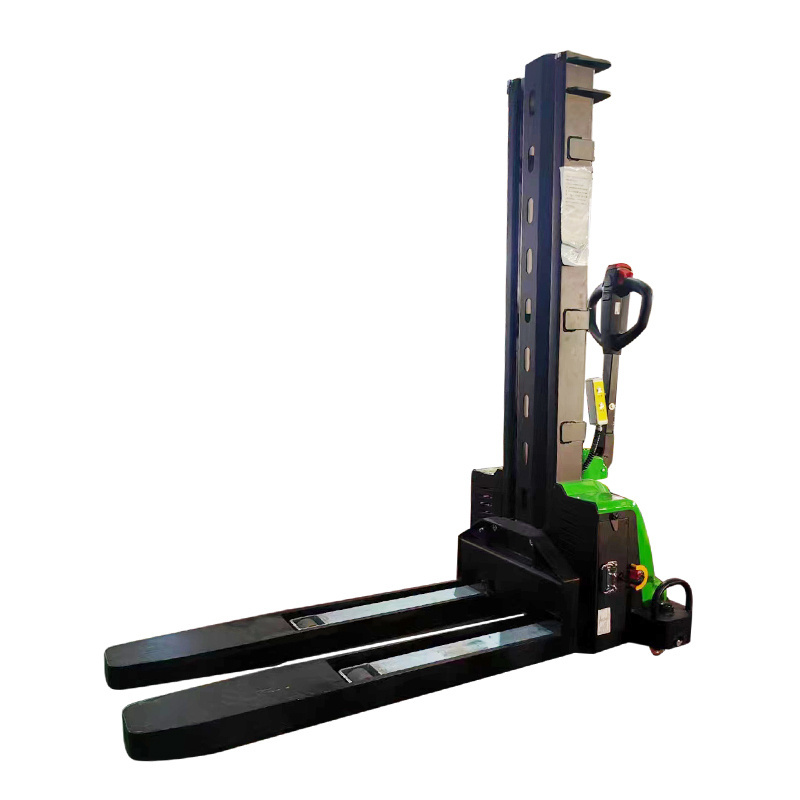 Full electrical portable forklift 1ton 1.2ton 48V battery self loading forklift stacker factory supplier apilador electrico