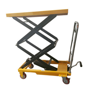 hand manual lift table hydraulic lift work platform office factory warehouse movable lift scissors platform