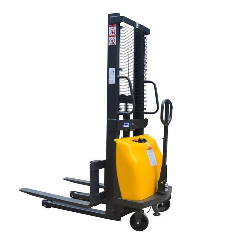 semi-electric pallet lifter 1ton 2ton 1.6m/2m/2.5m/3m lifting height hand electric stacker