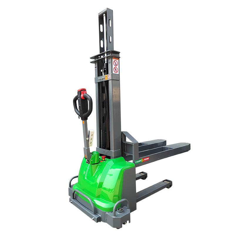 1000kg 1200kg self loading stacker portable pallet electric forklift full electric portable self loading lift stacker