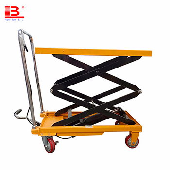 china hand truck 1.5m lift trolley hand truck lift hydraulic hand scissors platform