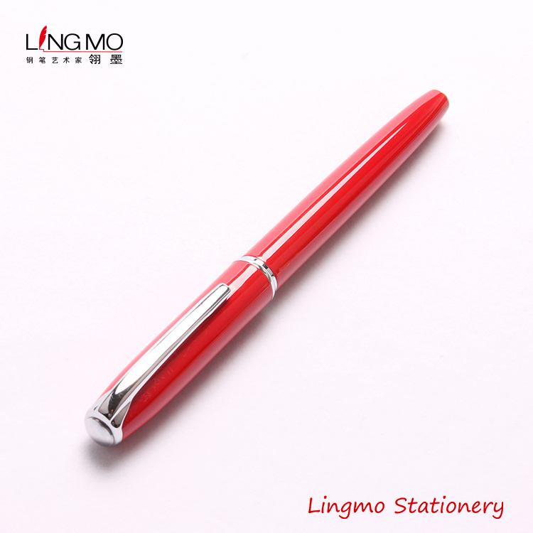 Lingmo High Quality Luxury Metal Roller Pen in Red Color Souvenir Pen