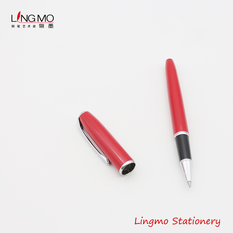 Lingmo High Quality Luxury Metal Roller Pen in Red Color Souvenir Pen