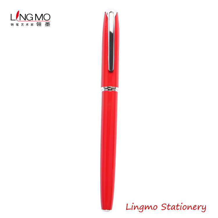 Lingmo High Quality Luxury Metal Roller Pen in Red Color Souvenir Pen