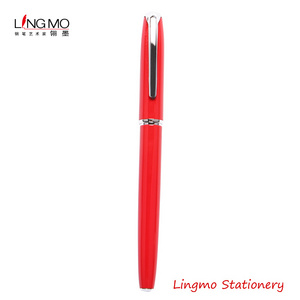 Lingmo High Quality Luxury Metal Roller Pen in Red Color Souvenir Pen