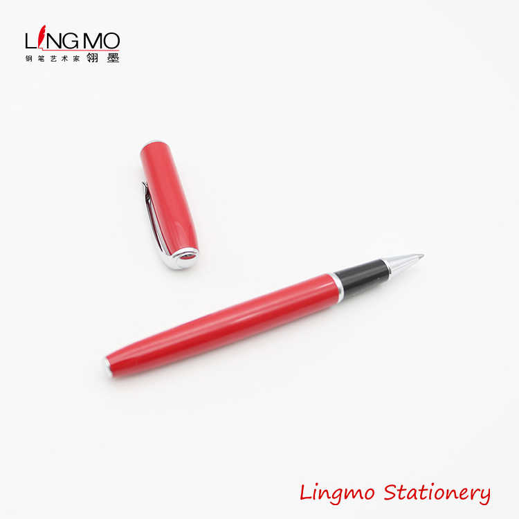 Lingmo High Quality Luxury Metal Roller Pen in Red Color Souvenir Pen