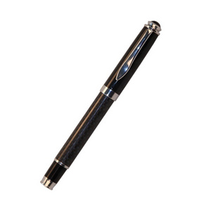 Classic Style Black Color Carbon Fiber Roller Ball Pen with Custom Logo