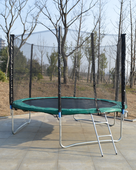 Anhui Wuhu 10FT pink trampoline ,PVC trampolin for rent