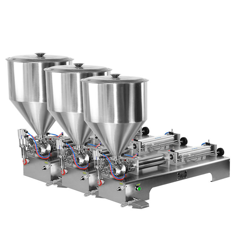 Juice Filling System Paste Bottle Machinery Drink Water Piston Beverage Honey Shampoo Cosmetic Plastic Paint Bottle Fill Machine