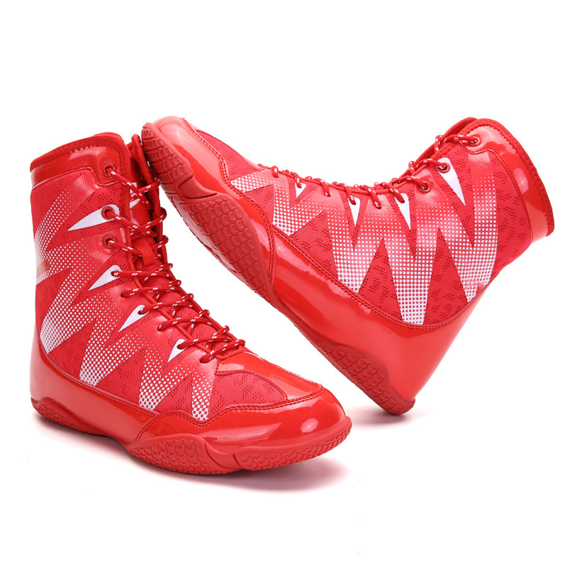 Professional Boxing Shoes Custom Professional Youth Training Make Your Own Boxing Wrestling Shoes