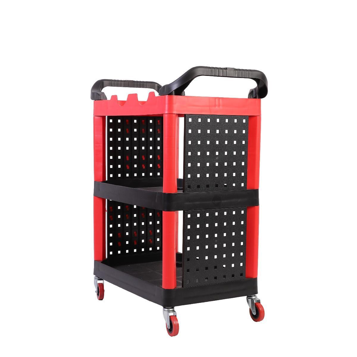 New Multifunctional Plastic Car Wash Cart Multi-Layer Detailing Tool Cart With Plastic Bucket