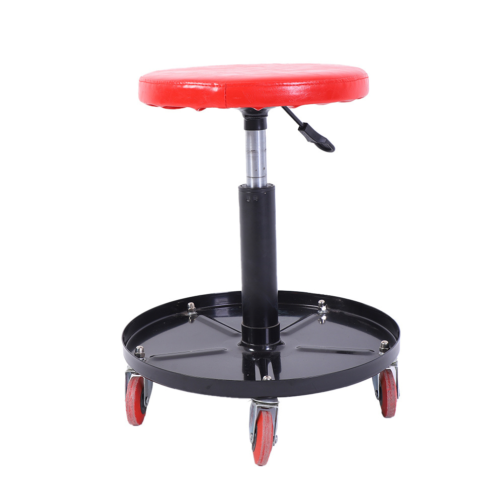 Factory Direct Sales Adjustable Rolling Pneumatic Mechanic Car Creeper Seat For Auto Car Repair Round Stool