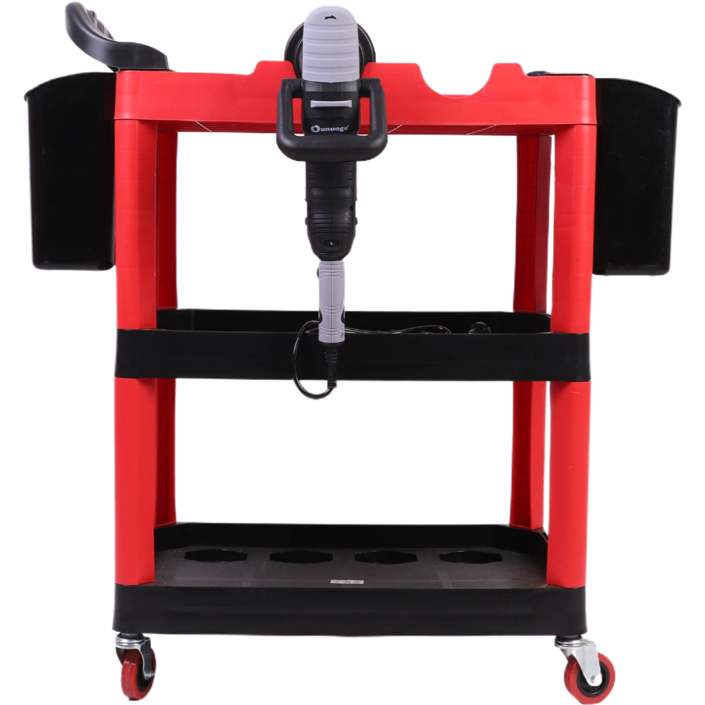 New Multifunctional Plastic Car Wash Cart Multi-Layer Detailing Tool Cart With Plastic Bucket