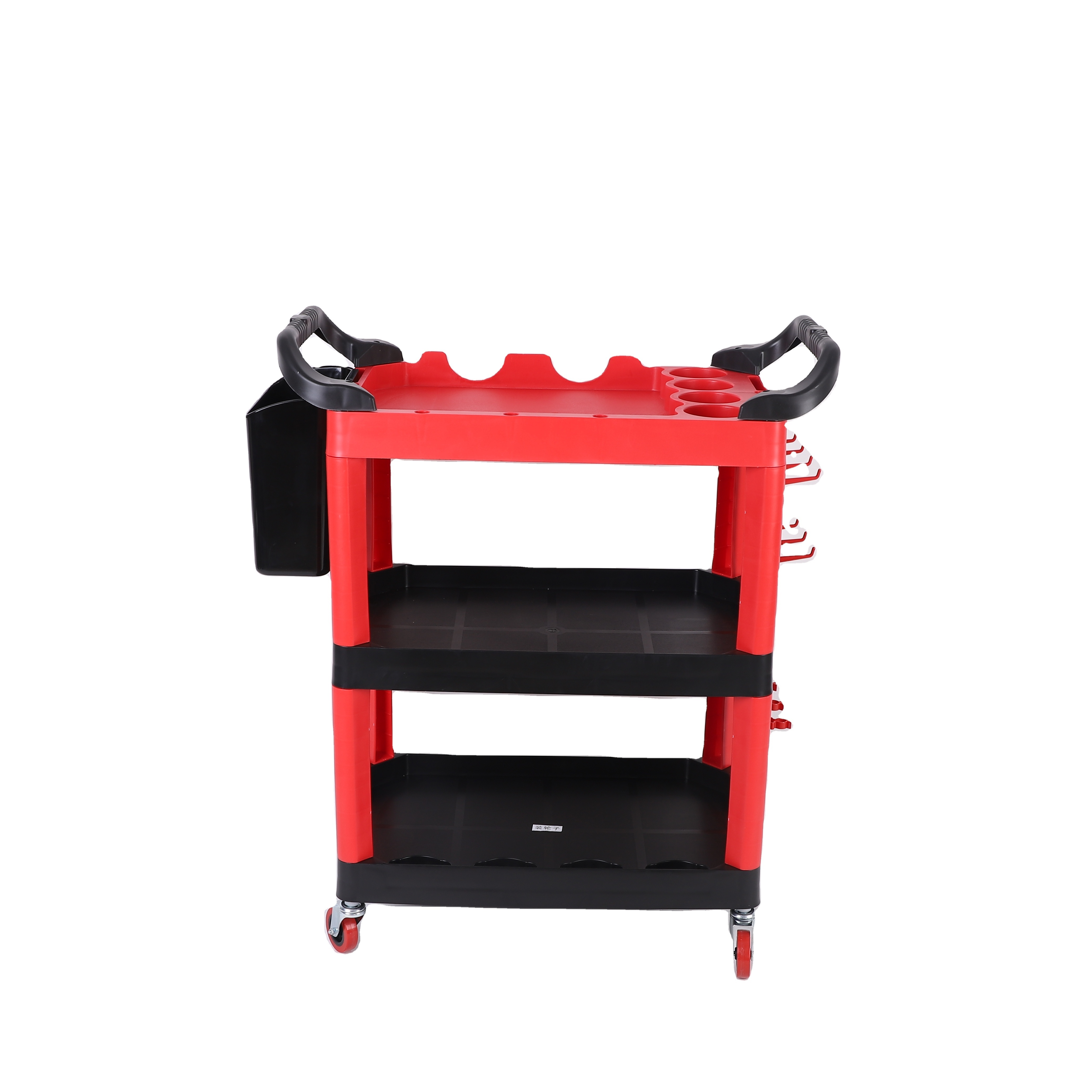 FUOU Multifunctional Auto Repair Tool Cart 3 Shelf Tool Cart Car Detailing Trolley Detailing Cart