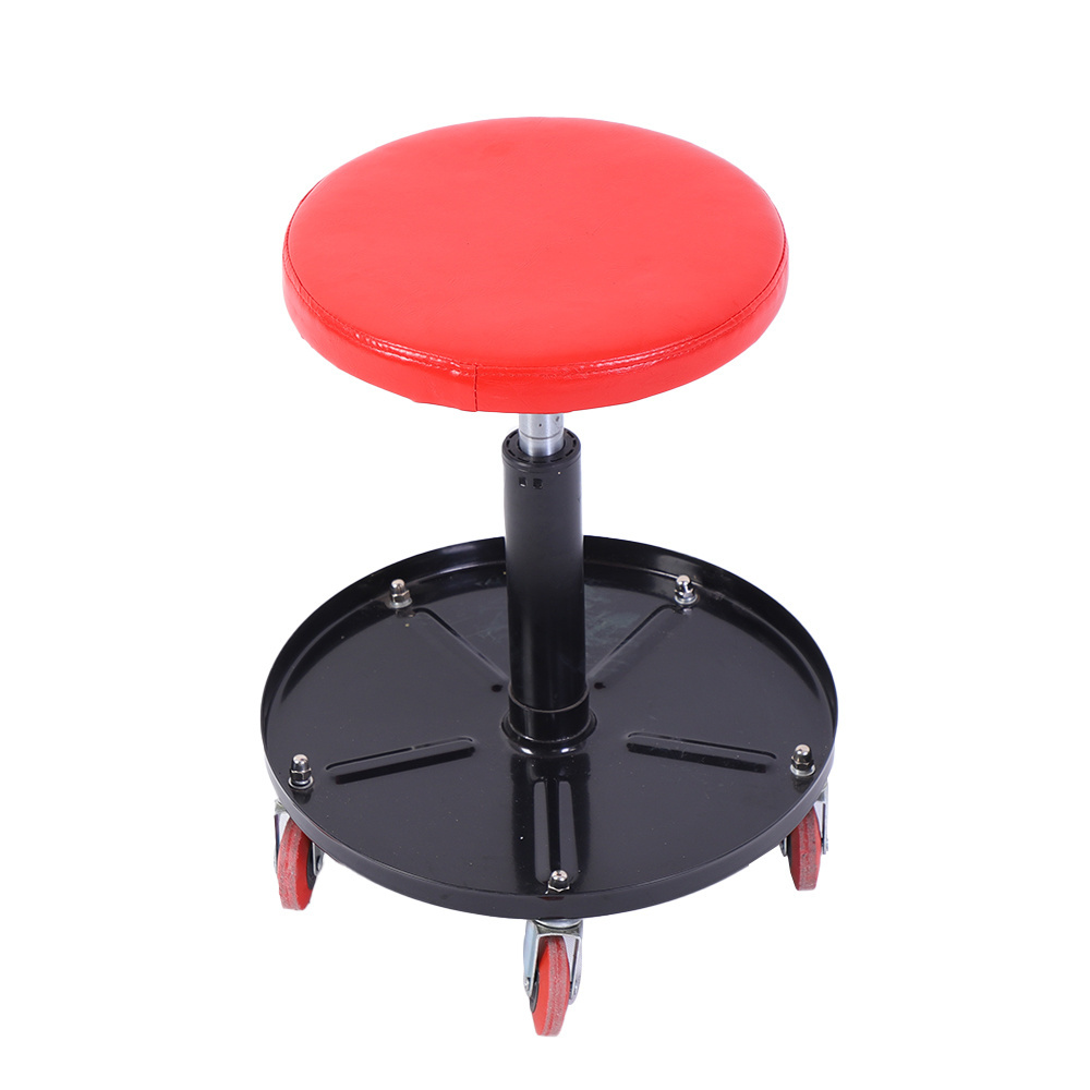 Factory Direct Sales Adjustable Rolling Pneumatic Mechanic Car Creeper Seat For Auto Car Repair Round Stool