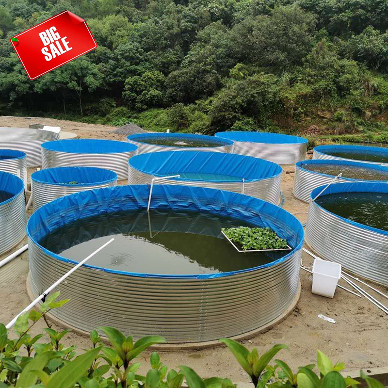 Aquaculture Durable Foldable Waterproof Canvas PVC PE Round Tarpaulin Fish Tank For Pond Farming