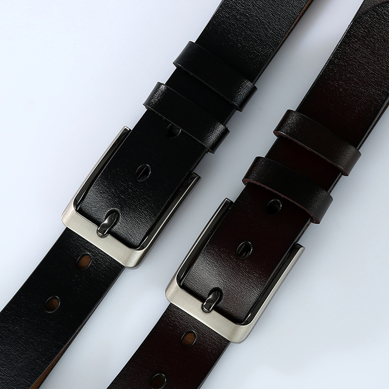 Men's pin buckle belt causal split cow leather belt-fashion belt for men 2023