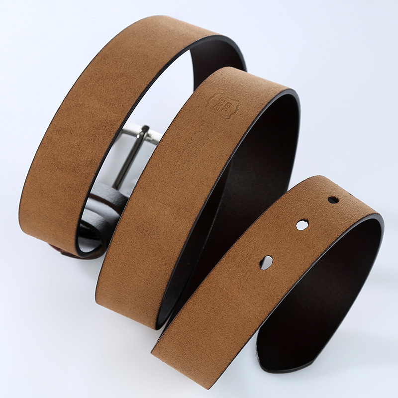 Men's pin buckle belt causal split cow leather belt-fashion belt for men 2023