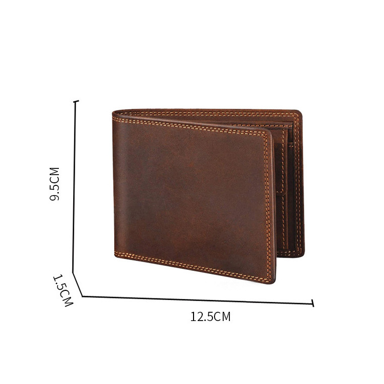 OEM Standard Wallet Size Leather Money Purse Baellery Luxury Wallet for Men