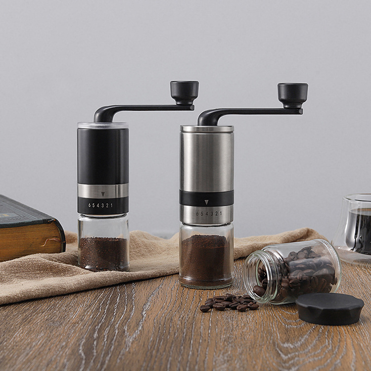 Mini Manual Coffee Bean Grinder Commercial Espresso Cafe Ceramic Burr Stainless Steel Hand Crank Coffee Grinder