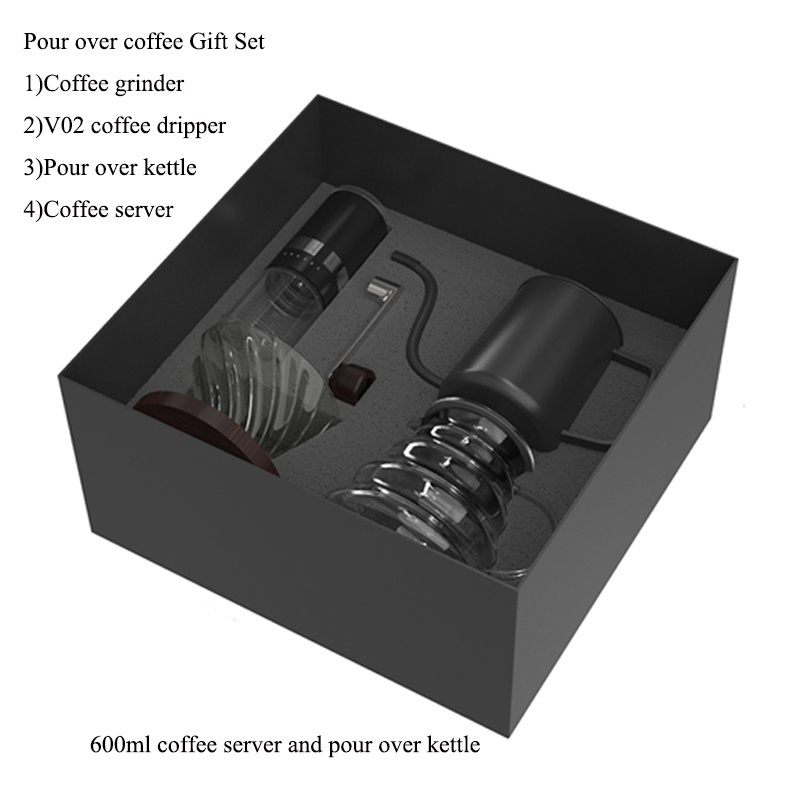 Hot selling products Outdoor Drip Travel Bag Gift Box Packaging  Pot Kettle Pour Over Coffee grinder  Maker Set