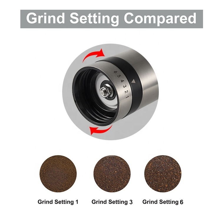 CHINAGAMA Coffee Grinders Manual Commercial Espresso Ceramic Burr Stainless Steel Plastic Hand Coffee Grinder For Sale