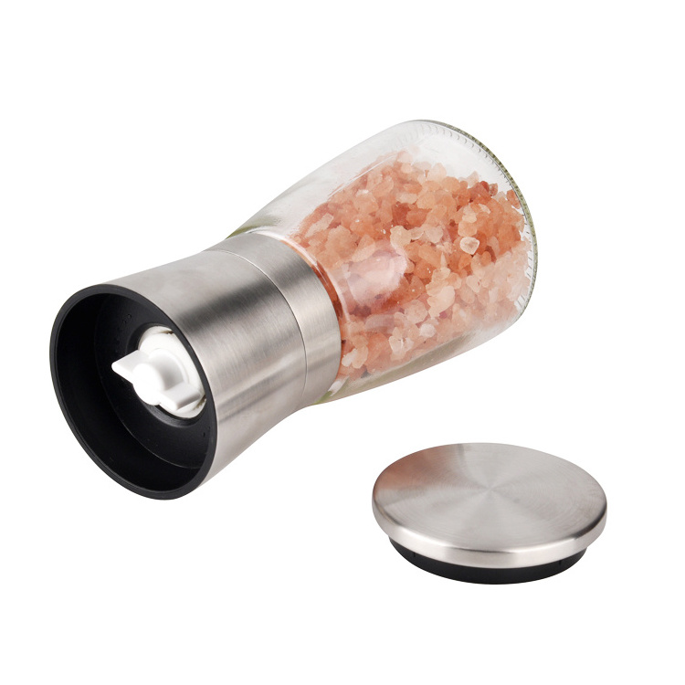 LFGB grinders miller crusher pepper & salt marble old salt pepper spice  mill with silicone base