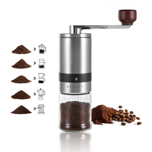 Portable mini Adjustable Setting coffee accessories bean stainless steel Espresso coffee shop supplies manual coffee grinder