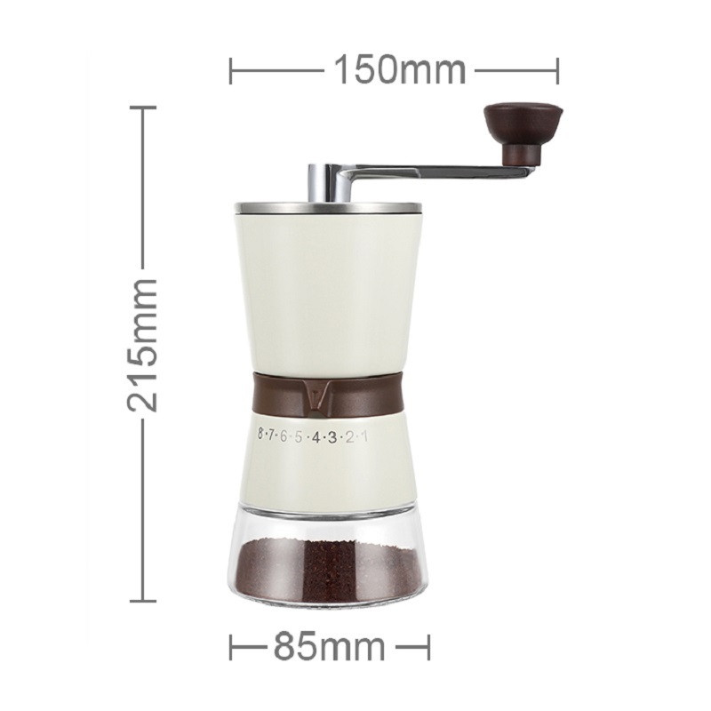 Commercial Portable Espresso Cafe Coffee Beans Grinder Stainless Steel Conical Ceramic Burr Hand Crank Manual Coffee Grinder