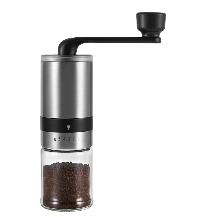 Portable Mini Coffee Grinders Commercial Espresso Cafe Conical Ceramic Burr Stainless Steel Hand Crank Manual Coffee Grinder