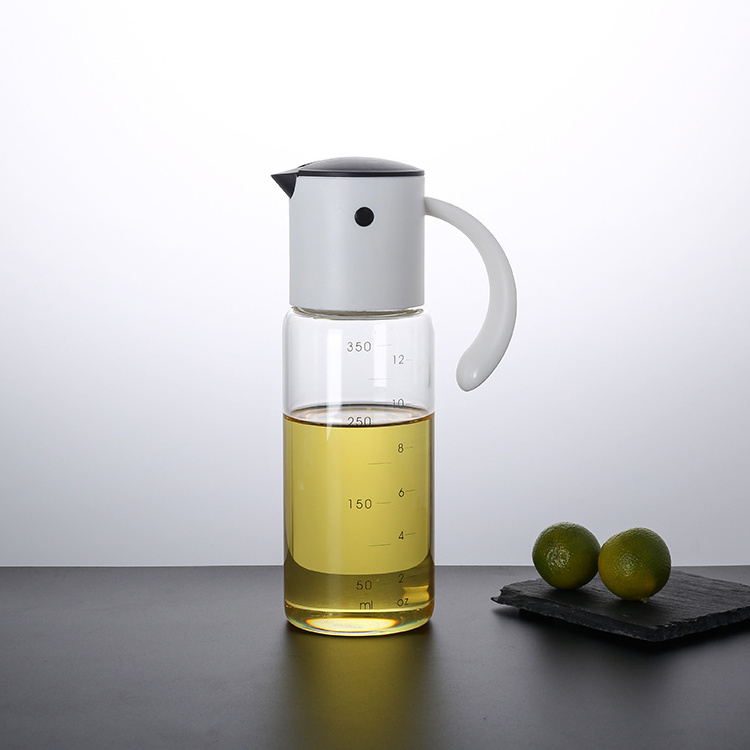 Kitchen Glass Bottle Gravity Automatic Borosilicate glass Olive Oil and Vinegar Bottle Oil Dispenser