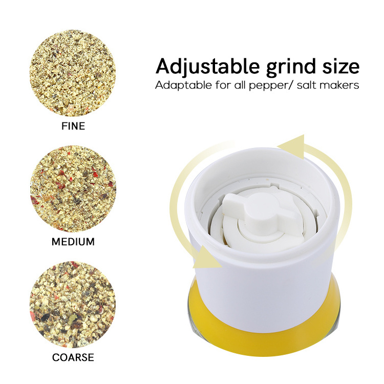 Manual Adjustable Ceramic Burr Salt and Pepper Grinder Dry Sesame Spice Grinders For Sale